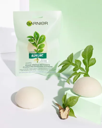 Bio Éponge Konjac Nettoyante Exfoliante 100% Végétale Tous Types Peaux
