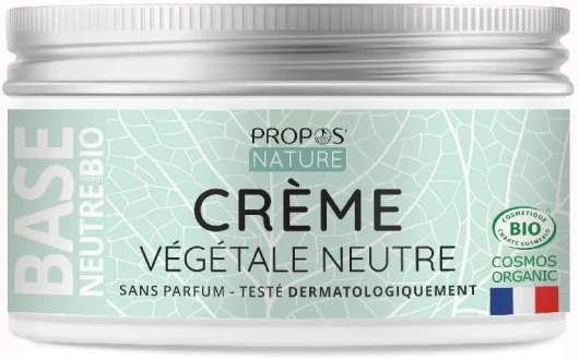 Crème neutre végétale Bio - Sans colorant, sans parabens, sans parfum - 75ml - Propos'Nature