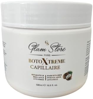 Glam Store botoxtreme 500 mL masque reconstructeur capillaire - soin ultra concentré - kératine - acide hyaluronique - cheveux très abimés (coconut)