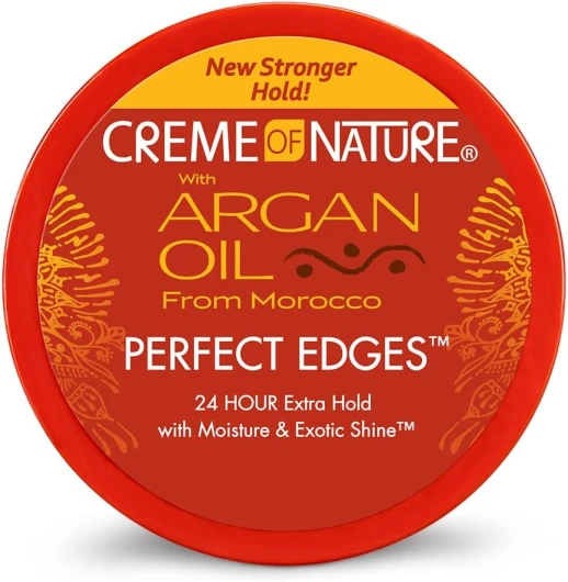 Argan Oil - Perfect Edges Gel Cheveux à l’Huile d’Argan du Maroc - Cheveux Bouclés Frisés Crépus - Sans Alcool - Sans Rinçage - Sans résidus - Extra-tenue 48h - Pot de 63,7ml GEL PERFECT EDGES