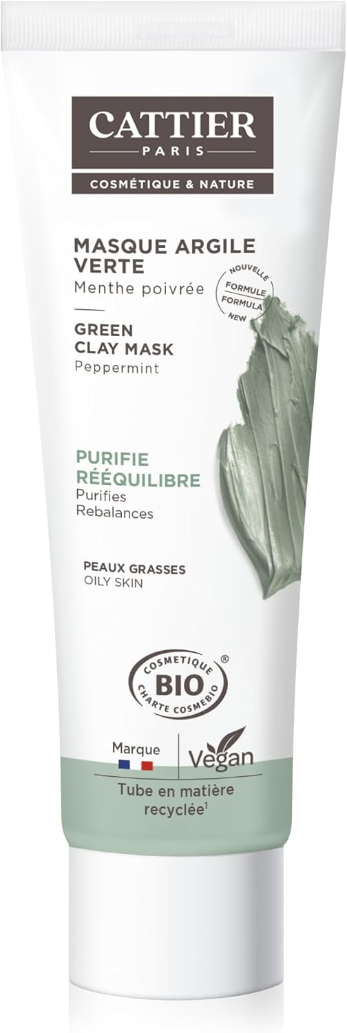 Masque à l'argile verte menthe poivrée 100ml Vert 100 ml (Lot de 1)