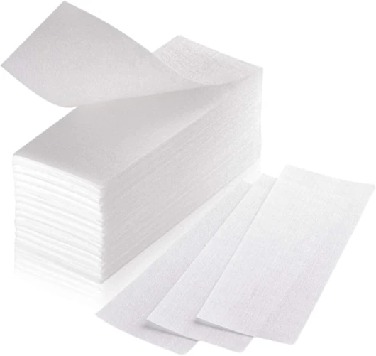 150 bandes d’épilation en non-tissé – Bandes réutilisables et résistantes pour cire chaude, cire froide ou pâte de sucre – Douces pour la peau – Pour jambes, bras, dos, aisselles et zone bikini