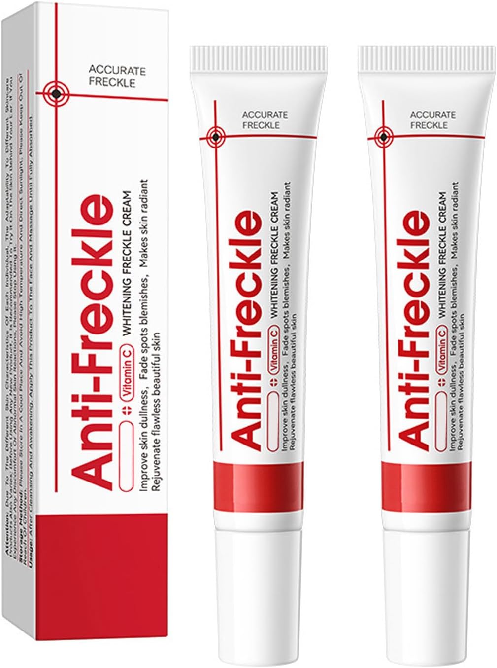 Lot de 2 crèmes blanchissantes pour le visage, crème éclaircissante contre les taches brunes dans les crèmes pigmentaires du visage, crème éclaircissante pour taches de rousseur 2PC