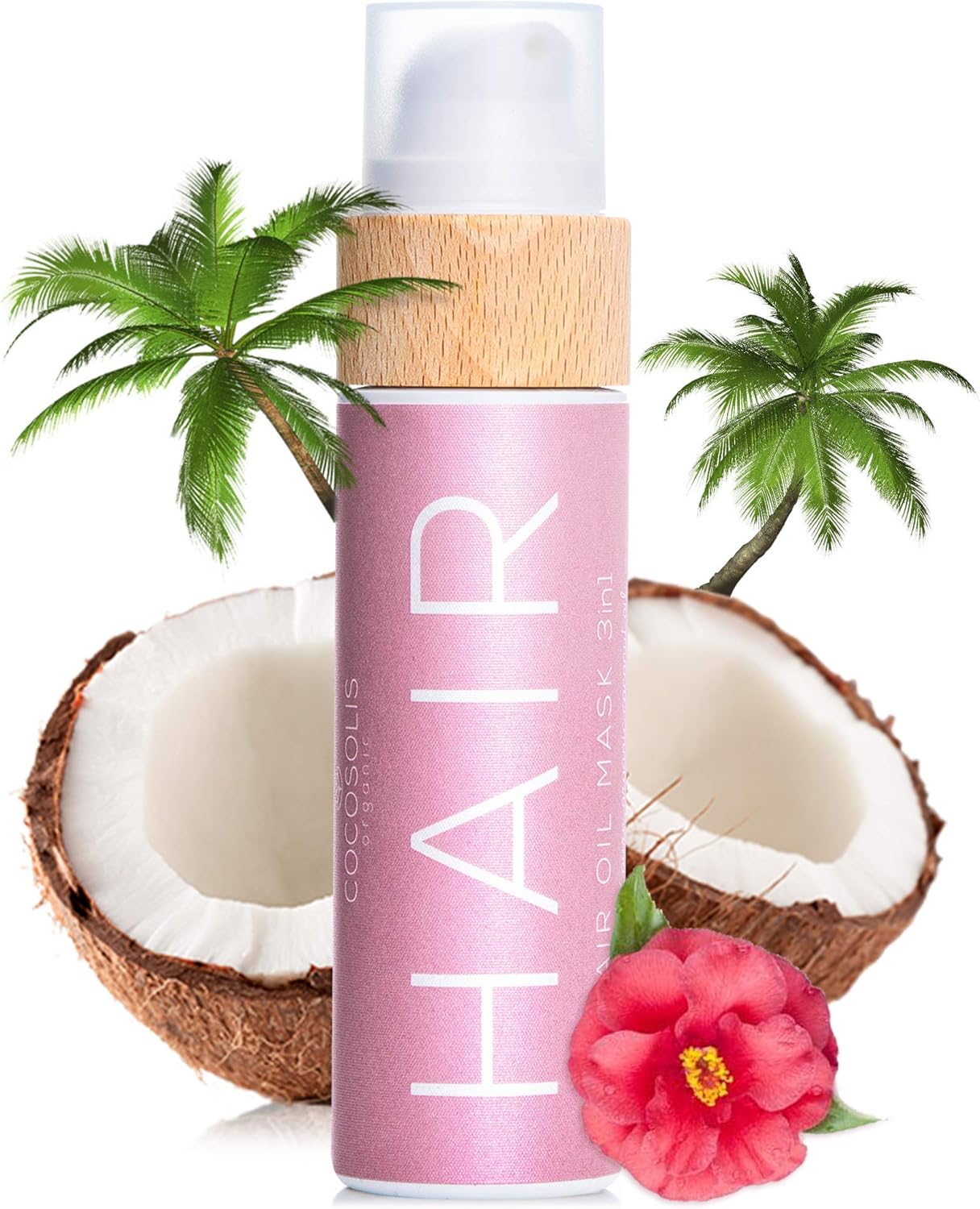 HAIR Oil Mask 3in1, Huile masque pour cheveux, Répare les cheveux abîmés, Cheveux soyeux et brillants, Stimule la pousse rapide de cheveux, Prévient les cassures