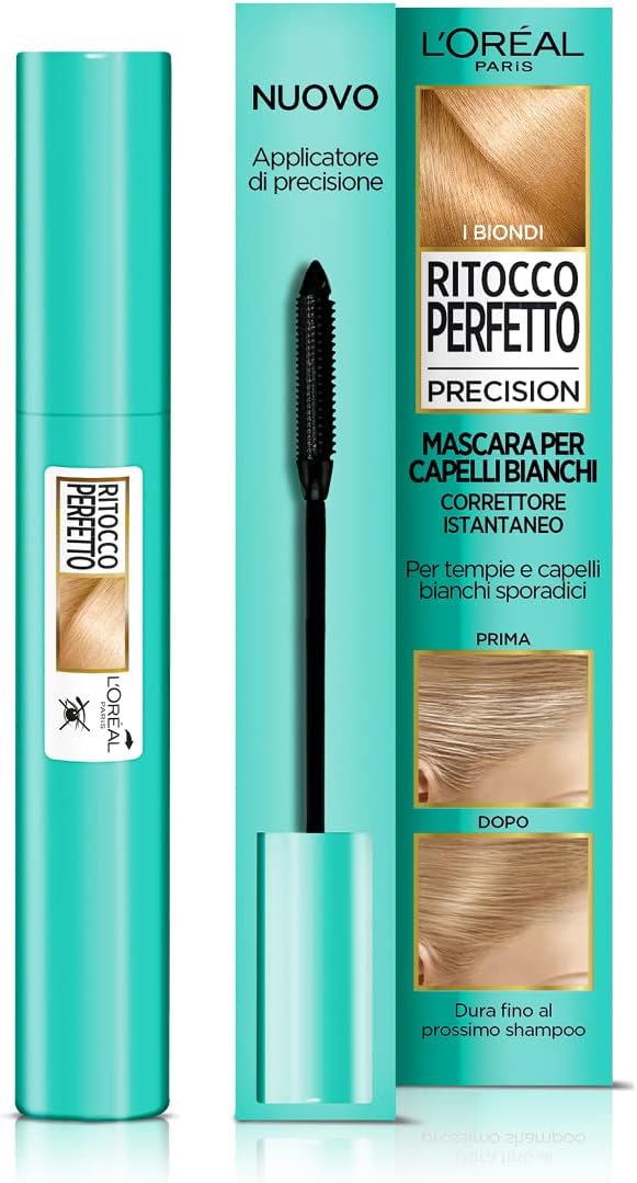 L'Oréal Paris Mascara instantané Rouleau de Touche Parfait Précision Idéal pour Cheveux Blancs Rades et Tempes, Non Masse 5 Blond