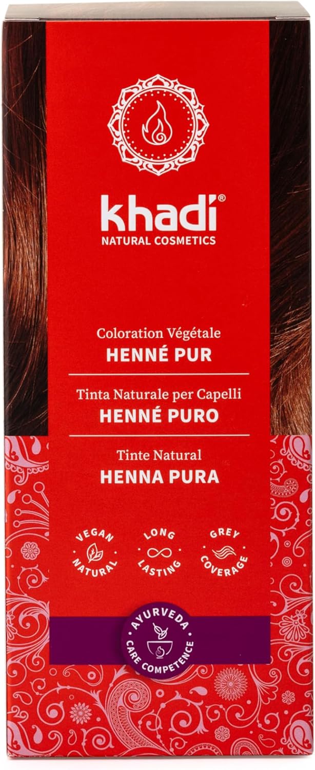 HENNÉ PUR Coloration végétale - Coloration pour cheveux pour un rouge flamboyant, intense et lumineux - 100% végétale - 100 g roux orange captivant à roux vif intense 100 g (Lot de 1)