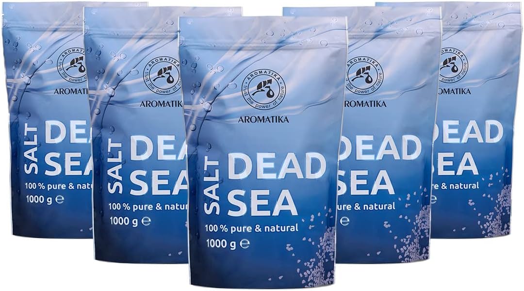 Sel de la Mer Morte 5kg - Pur et Naturel - Sels de Mer Morte 5000g - Soin du Corps - Bienfaits pour un Bon Sommeil - Beauté - Bain - Soin du Corps - Détente - Spa 5 kg (Lot de 1)