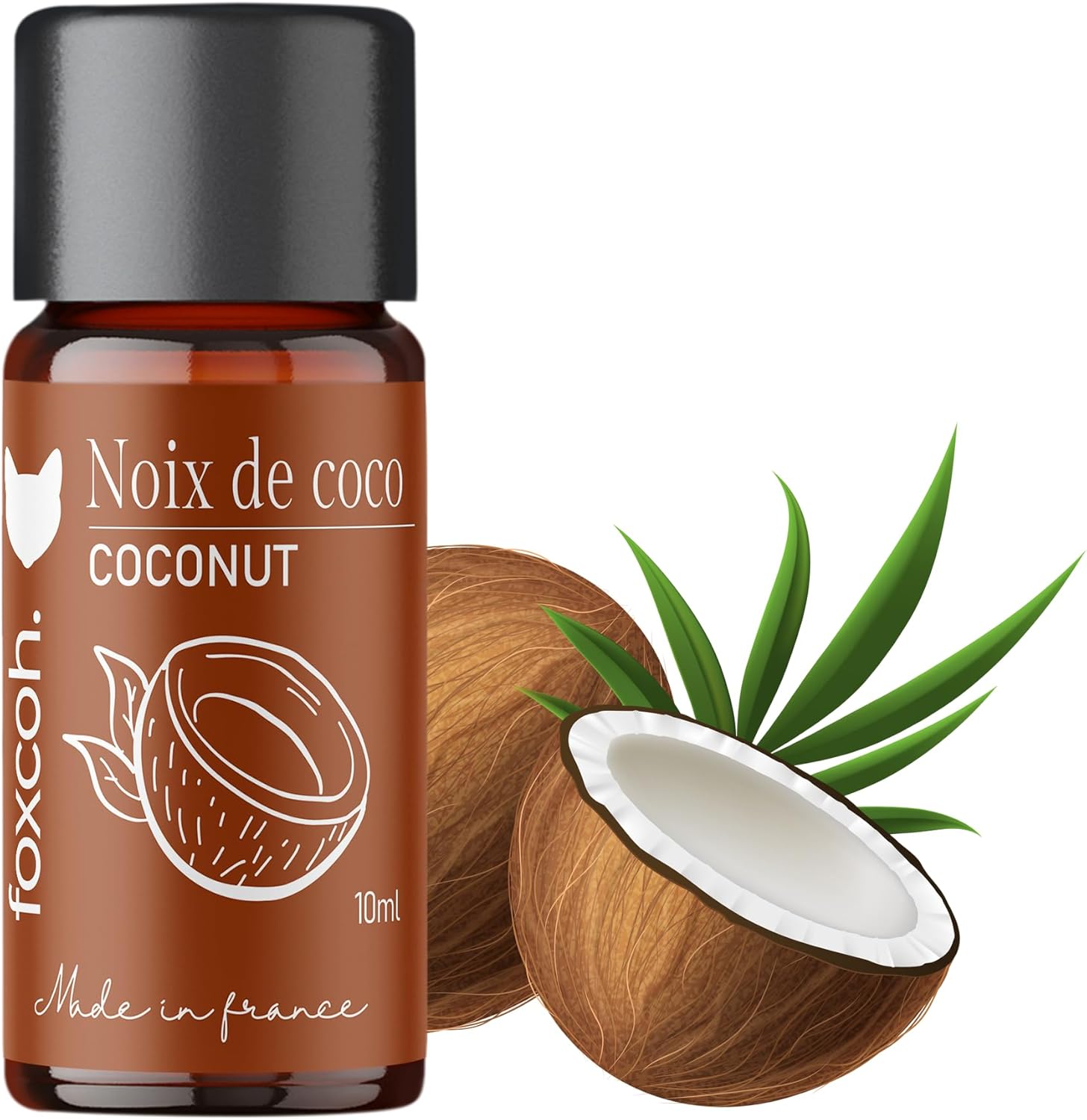 , Noix de coco 10ml, Concentré de parfum - Diffusion, Cosmétique, Massage, Bain aromatique - DIY Bougie, Savon, Crème, Huile, Lotion - Peau Cheveux