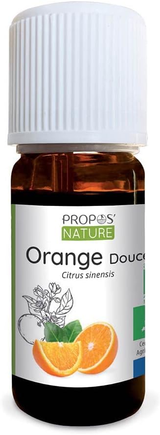 Huile Essentielle d'Orange Douce Bio - Citrus aurantium dulcis peel oil - 100% pure et naturelle - 10 ml - PROPOS'NATURE 10 ml (Lot de 1) Orange douce bio