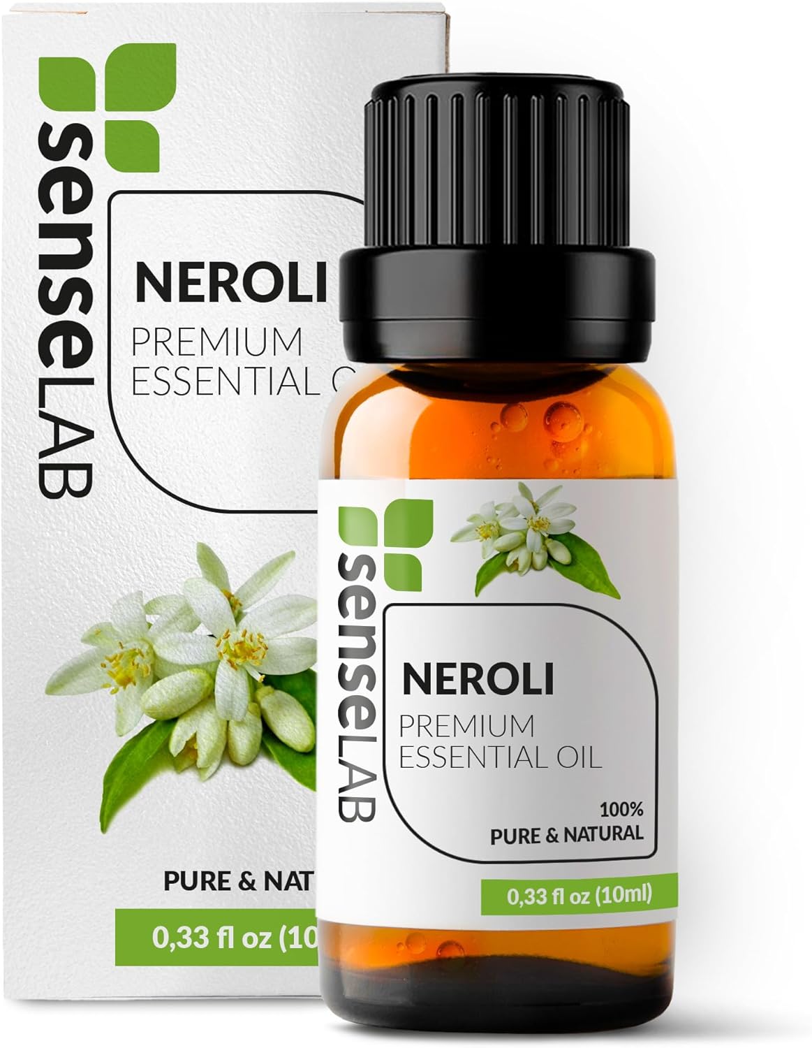 Huile essentielle de Néroli - Huile de néroli naturelle 100% pure de qualité thérapeutique pour diffuseur d'aromathérapie et humidificateur - Huile pour le soin de la peau (10 ml) Néroli 10ml