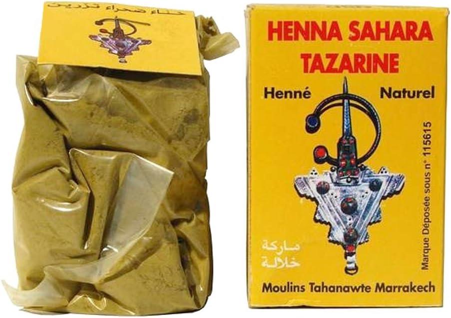 Henne Sahara Tazarine Henné 100 % pur et naturel, pour la coloration de cheveux