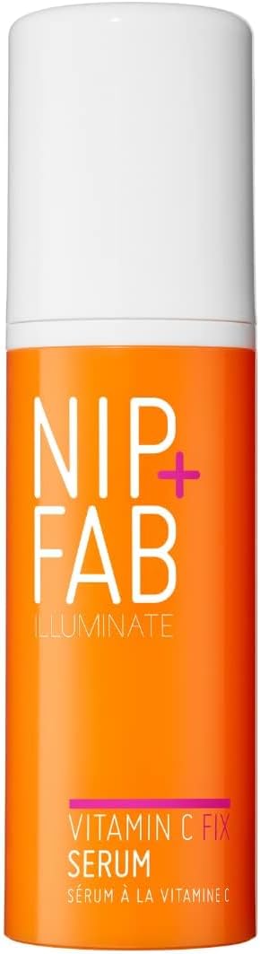 Nip + Fab Vitamin C Fix - Sérum à la Vitamine C - Huile de Carotte - Extrait de Baies d'Açaï - Sérum Antioxydant - Éclaircissement et Tonification de la Peau - 50 ml