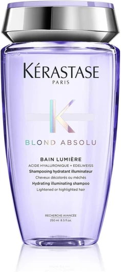 KÉRASTASE Blond Absolu - Routine Éclat & Réparatrice pour Cheveux Blonds - Méchés & Décolorés - à l'Acide Hyaluronique Bain Lumière 250 ml