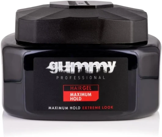 Gel Capillaire Maximum Hold Gummy 500ml – Gel coiffant professionnel à forte tenue & brillance – sans alcool & avec provitamine B5 – pour hommes & femmes 500 ml (Lot de 1) Maximum Hold