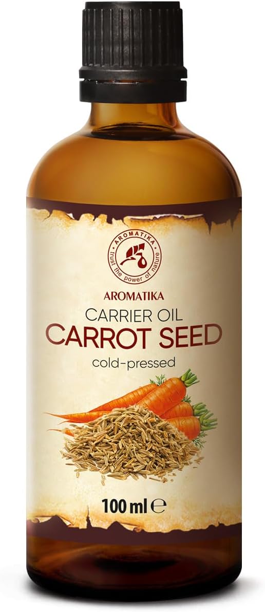 Huile de Carotte 100ml - Daucus Carota - Pressée à Froid - Huile Végétale Carotte - Huile de Support - Soins du Visage - Huile pour la Peau - Huile pour le Corps - Soin des Ongles