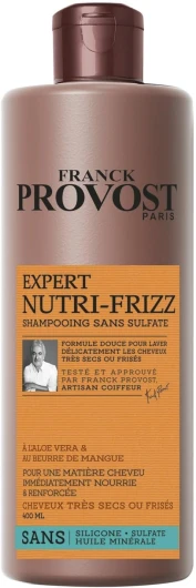 FRANCK PROVOST – Shampoing Nutri-Contrôle Anti-Frisottis, Hydratation Intense Aloé Vera & Mangue (400 mL) - Lot de 3 - vendu par Lot