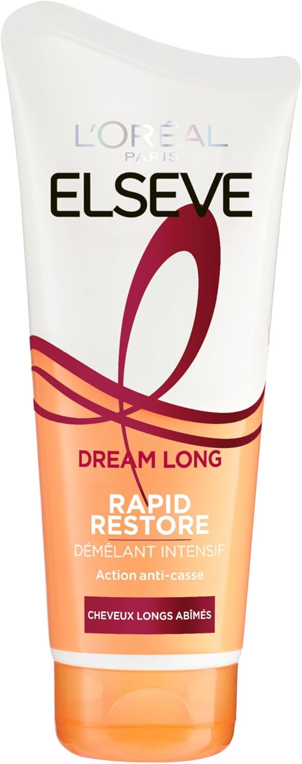 L’ORÉAL PARIS - Après-Shampooing Intensif Rapid Restore - Cheveux Longs - Action Soin Anti-Casse - Acidé Aminé et Huile de Ricin - Elseve Dream Long - 180 ml Démêlant Intensif