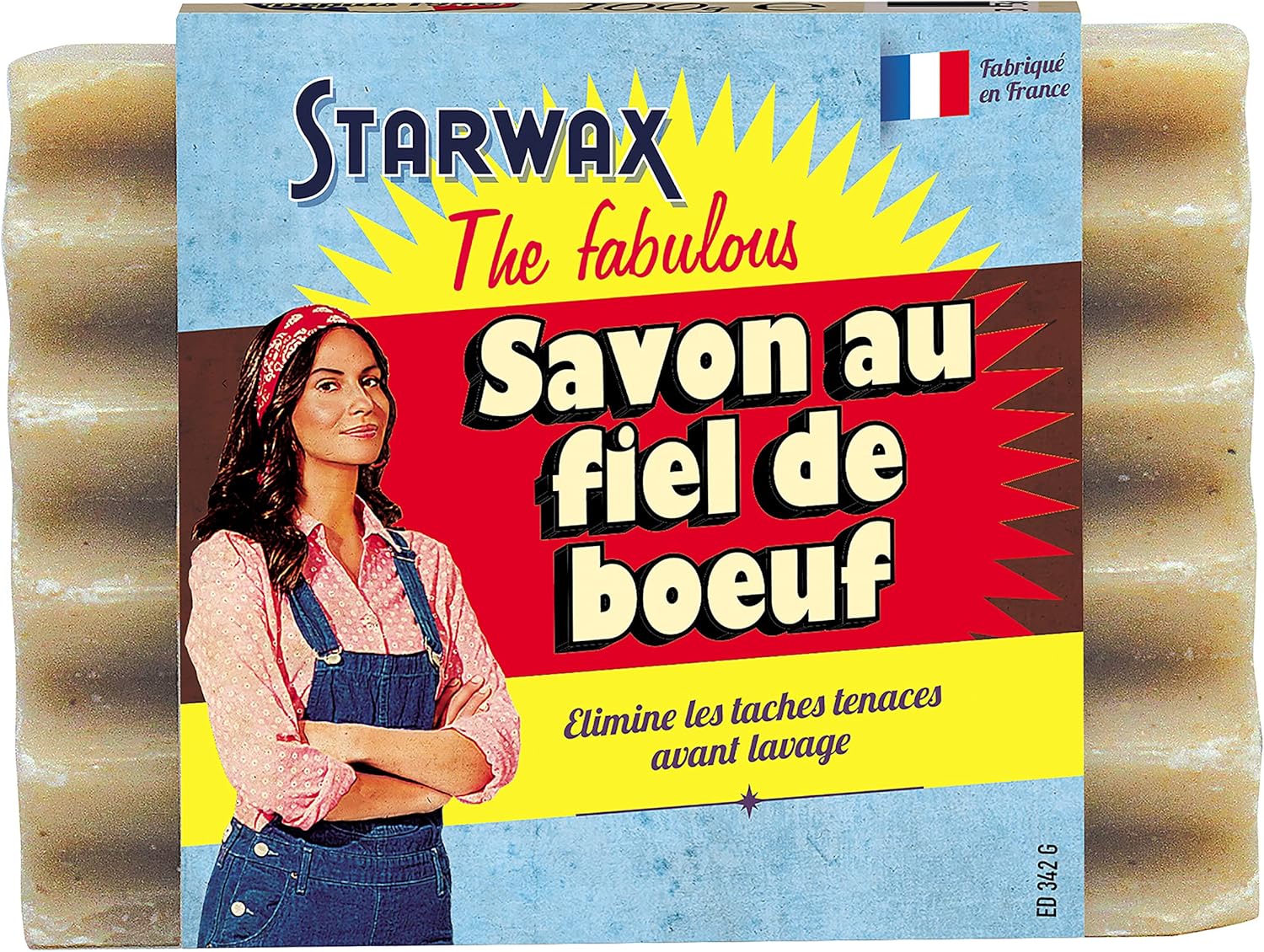 FABULOUS Savon au Fiel de Boeuf - 100g - Idéal pour Éliminer Toutes les Taches Tenaces - Biodégradable à 99% - Sans Abîmer - Sans Colorant - Format Solide Savon 100g