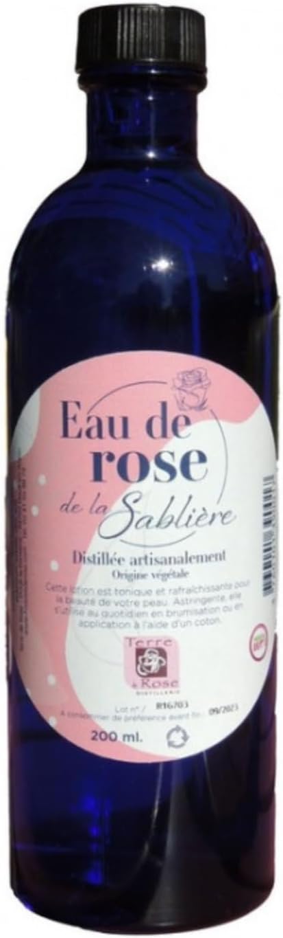 TERRE DE ROSE - Eau de rose 200ml - produits artisanaux français - made in France - cosmétiques naturelles - 100% d'origine végétale - douceur et naturel