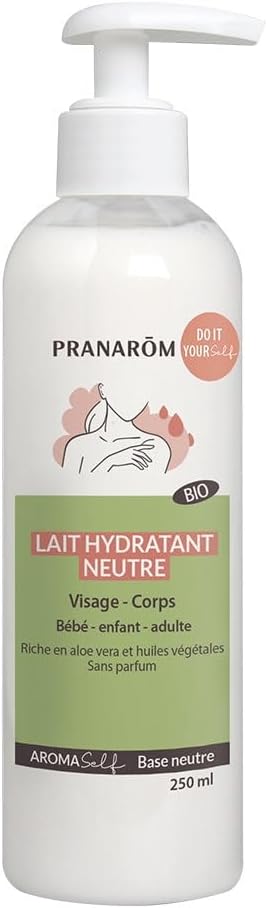 Lait Hydratant Neutre DIY Bio, Visage, Corps et Mains, Aromaself, 250 ml