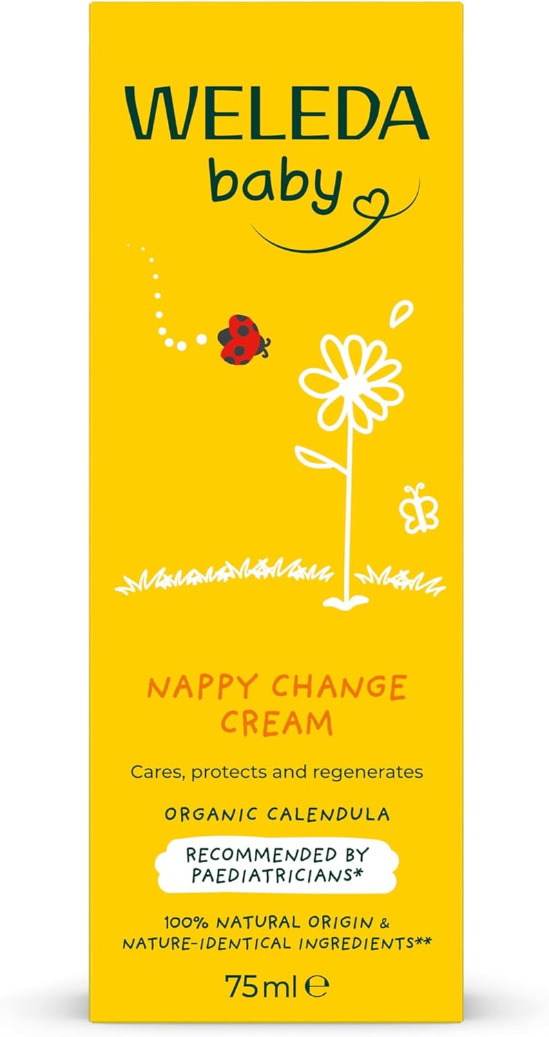 Baby - Crème Pour Le Change Pour Bébé - Extrait De Fleur De Calendula - Protège, Régénère & Apaise - Recommandée Par Les Pédiatres - Convient Aux Nouveaux-Nés - Certifiée NATRUE* - Bio - 75 ml 75 ml (Lot de 1) Crème change