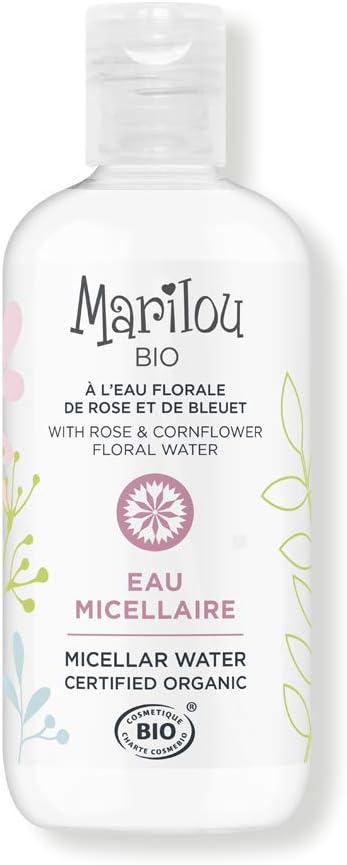 Eau Micellaire aux eaux florales bio -Démaquille et apaise - 99% d'ingrédients d'origine naturelle - Tous types de peaux même sensibles - 250 ml