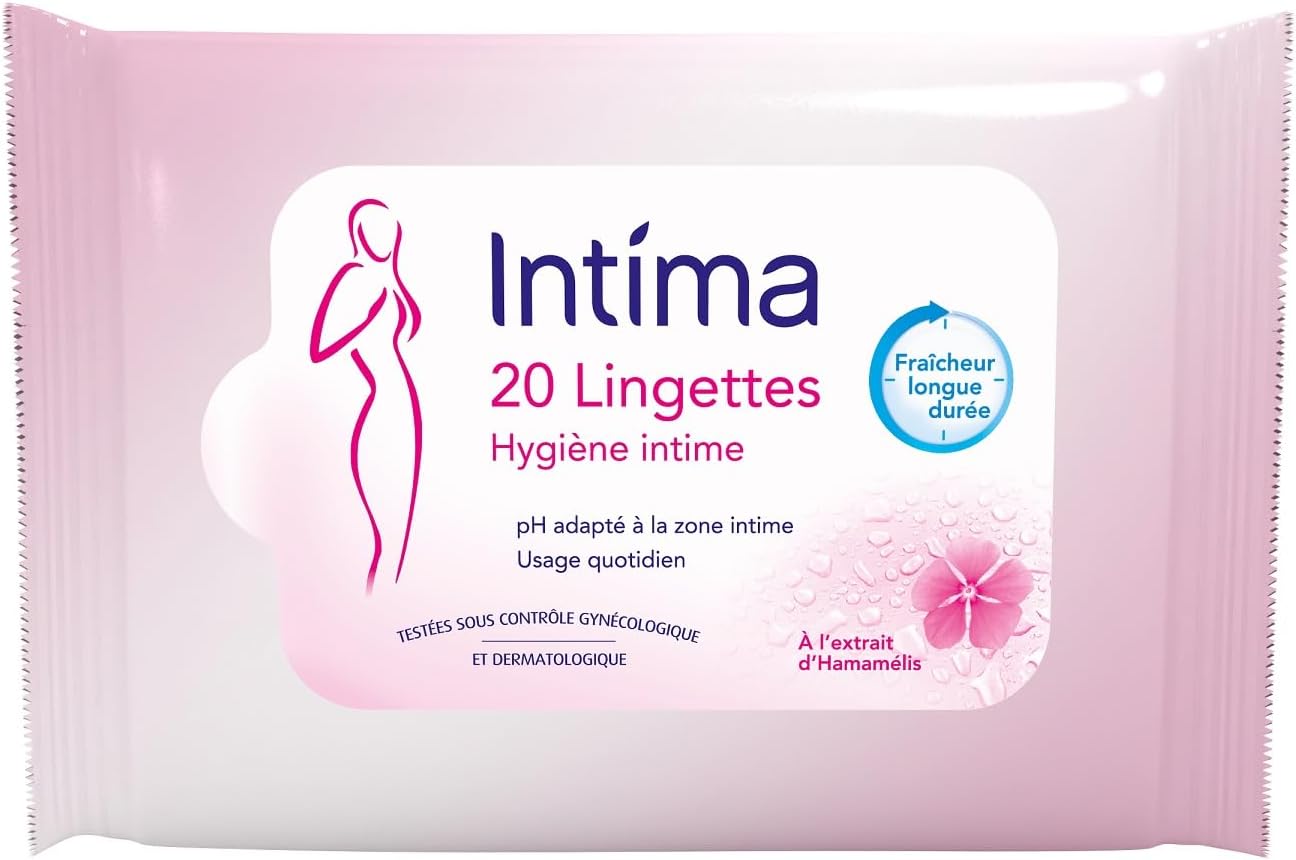 20 Lingettes Hygiène Intime - Douceur et Fraîcheur Longue Durée 20 unité (Lot de 1) 20 lingettes