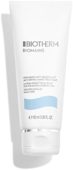 Biotherm, Biomains, Crème Pour les Mains et Ongles Anti-Âge, Lisse et Adoucit la Peau des Mains Pour une Apparence Plus Jeune, Avec du Plancton de Vie, de la Vitamine E et du Panthénol, 100 ml