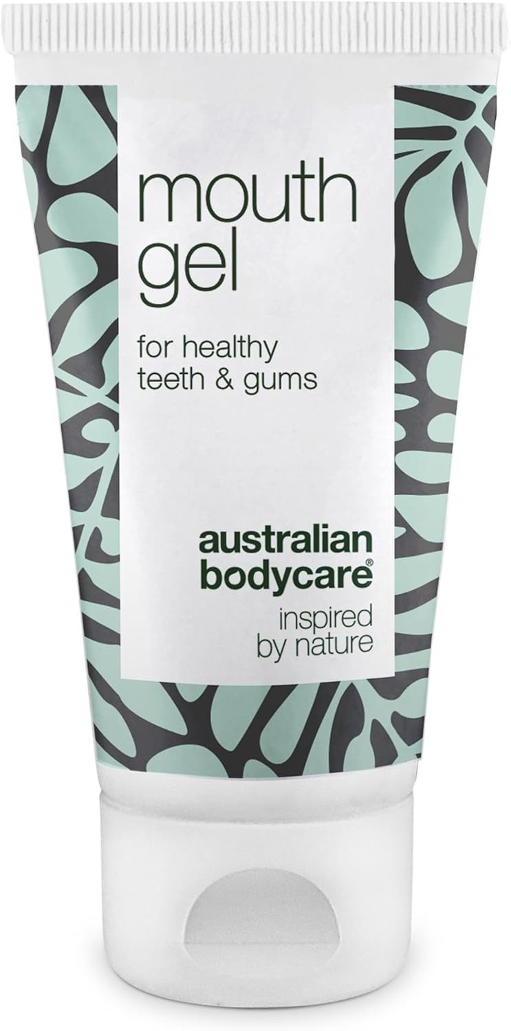 Gel buccal pour gencives et langue sèches, irritées et sensibles - 50ml - Gel buccal à l'huile d'arbre à thé naturelle contre les bactéries - Soulagement de la bouche sèche - 100% végan