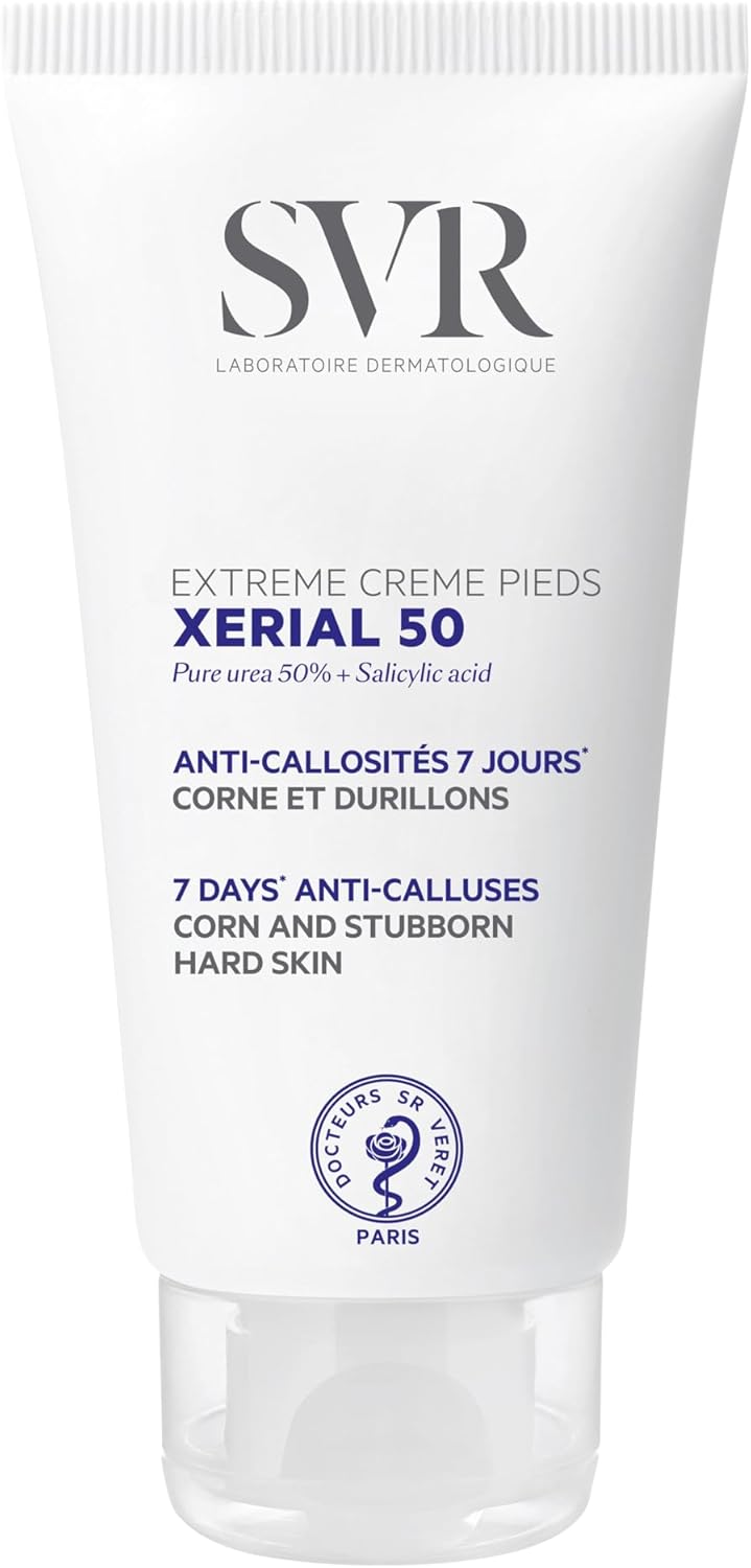 Xérial 50 Extrême Crème Pieds - Soin anti-callosités 7 jours - Pour pieds très secs et épaissis - Urée pure 50%, acide salicylique, beurre de karité - 50 ml 50 ml (Lot de 1)