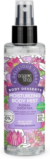 Organic Shop Body Desserts Brume hydratante pour le corps Floral Cocktail 200 ml