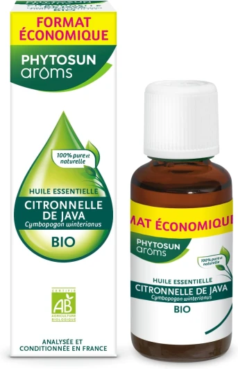 Phytosun Arôms Huile Essentielle de Citronnelle de Java Bio - 100% Pure et Naturelle - Huile essentielle format Spray - 30ml