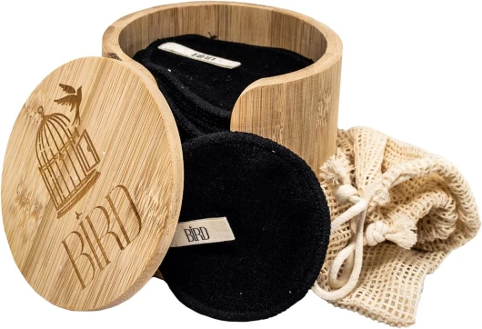 Coton pad, disque démaquillants réutilisables, boîte de 10 tampons en coton bio et bambou, avec tour de rangement et filet de lavage