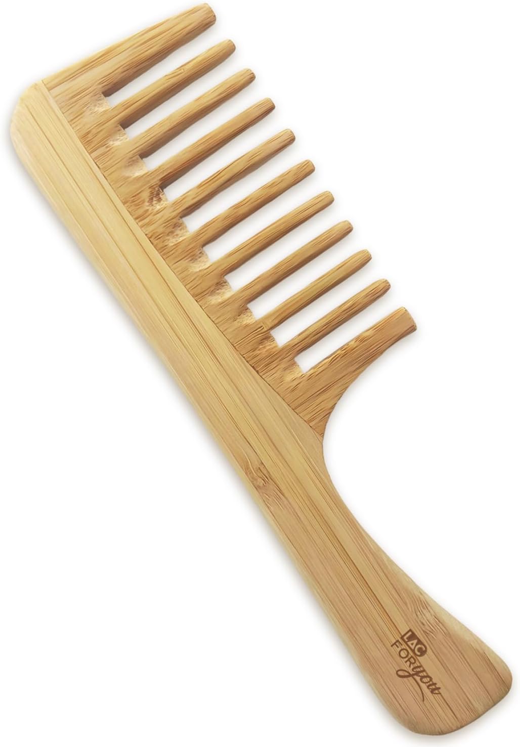 Peigne Dent Large en Bois – Peigne Cheveux Bouclés, épais ou Mouillés – Comb Antistatique Démêlant Naturel et Délicat pour Femme et Homme