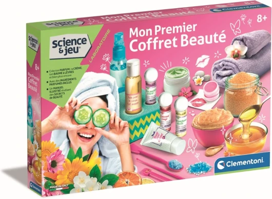 Science & Jeu – Mon Premier Coffret Beauté pour Enfants 8 Ans+ - Kit DIY Cosmétique avec Crème, Baume et Parfum - Activité Éducative Chimie à la Maison - Apprentissage Créatif