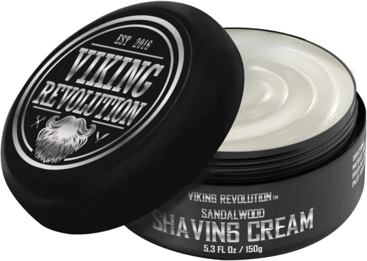 Crème à Raser Homme de Luxe - Senteur Bois de Santal - Lisse et Soyeuse - Onctueuse pour le Plus Doux des Rasages - 150g