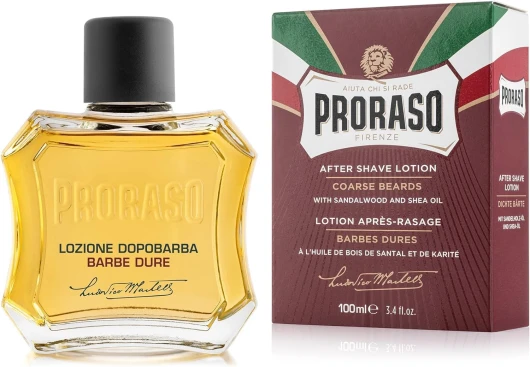 Lotion Après-Rasage Nourrissante (flacon de 100 ml) – Soin visage homme au bois de santal et huile de karité – Hydrate et soigne – Fabriquée en Italie 100 ml (Lot de 1)