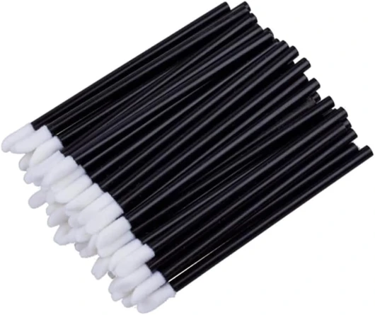 100 pièces de Pinceau à lèvres jetable, Pinceau de Maquillage pour Rouge à lèvres, kit d'outils de beauté Stylo Pinceau à Sourcils Noir