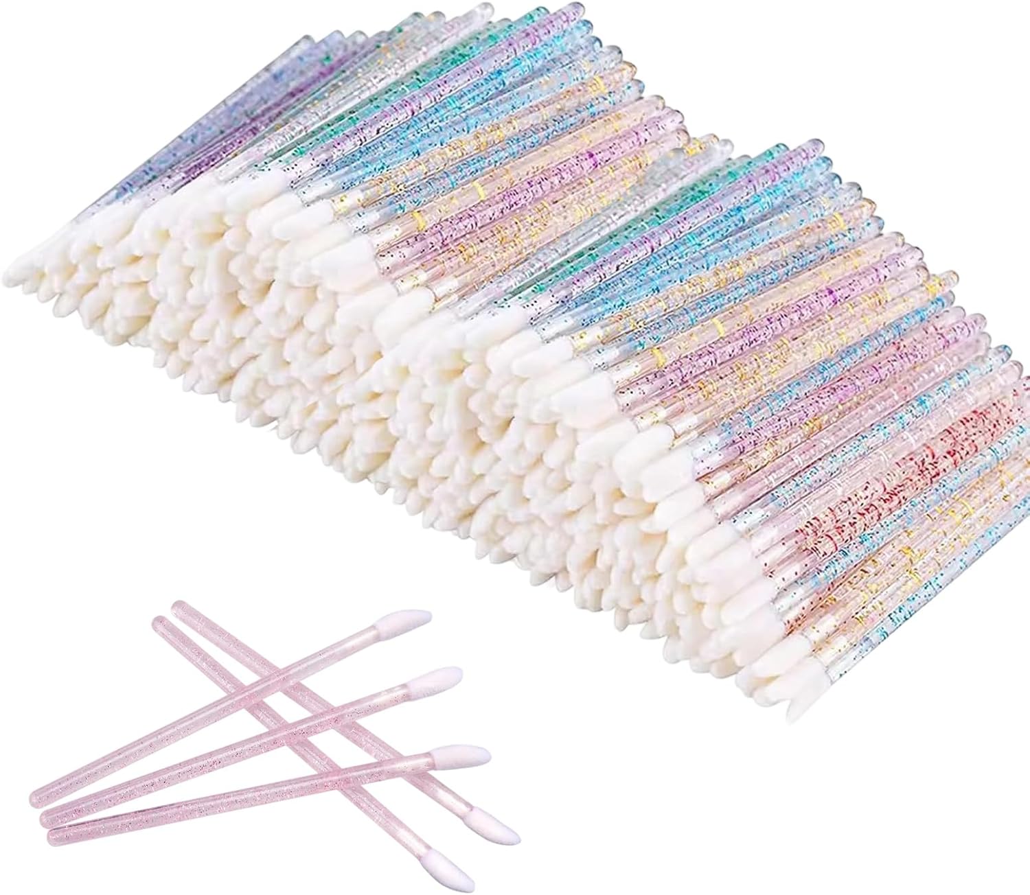 300 Pièces Pinceaux A Lèvres Jetables Cristal Pinceau à Lèvres Brosse à Lèvres Jetable Applicateur Pour Parfait Outil De Maquillage