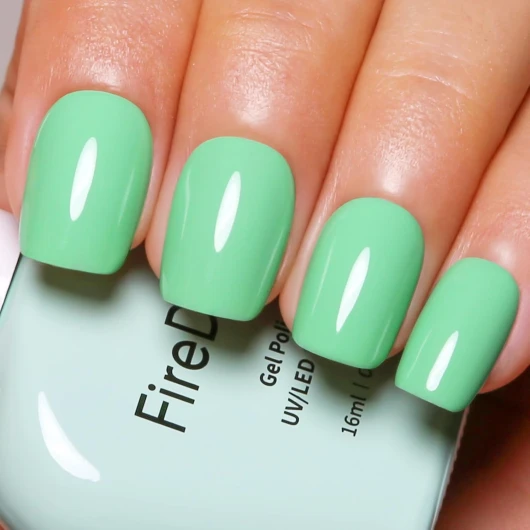 Firedeep Vernis à ongles en gel vert sauge, grand flacon de 16ML Vert menthe, vernis à ongles en gel UV/LED pour l'automne et l'hiver 1Pcs