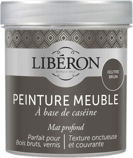 Peinture meuble à base de caséine, Feutre Brun, 500 ML