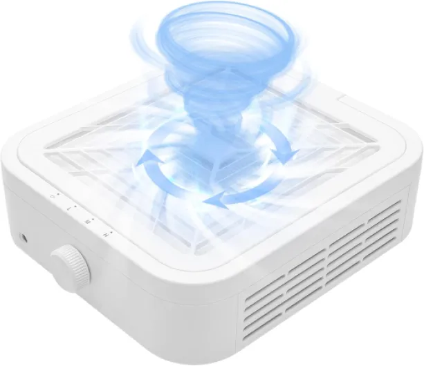 CGBE Aspirateur de Poussière d'Ongles, 120W Aspirateur à Manucure Ongles Professionnel Ventilateur Collecteur avec 2 Filtres able Puissant Aspiration Portable Salon de Manucure - (White)