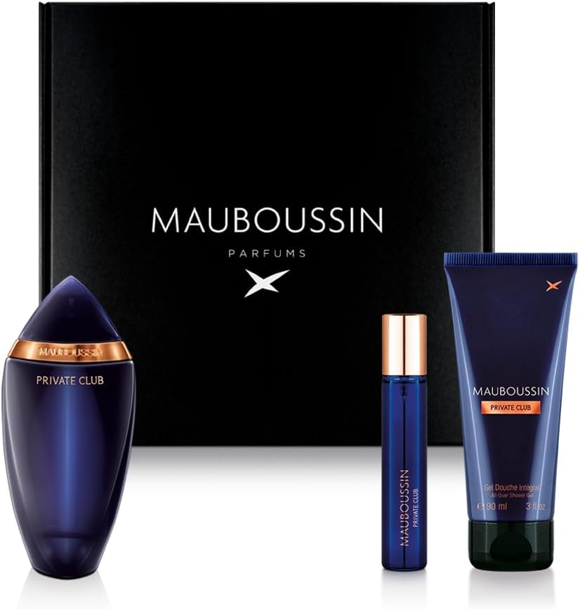 Coffret Private Club : Eau de Parfum 100ml, Gel Douche 90ml & Travel Spray 20ml