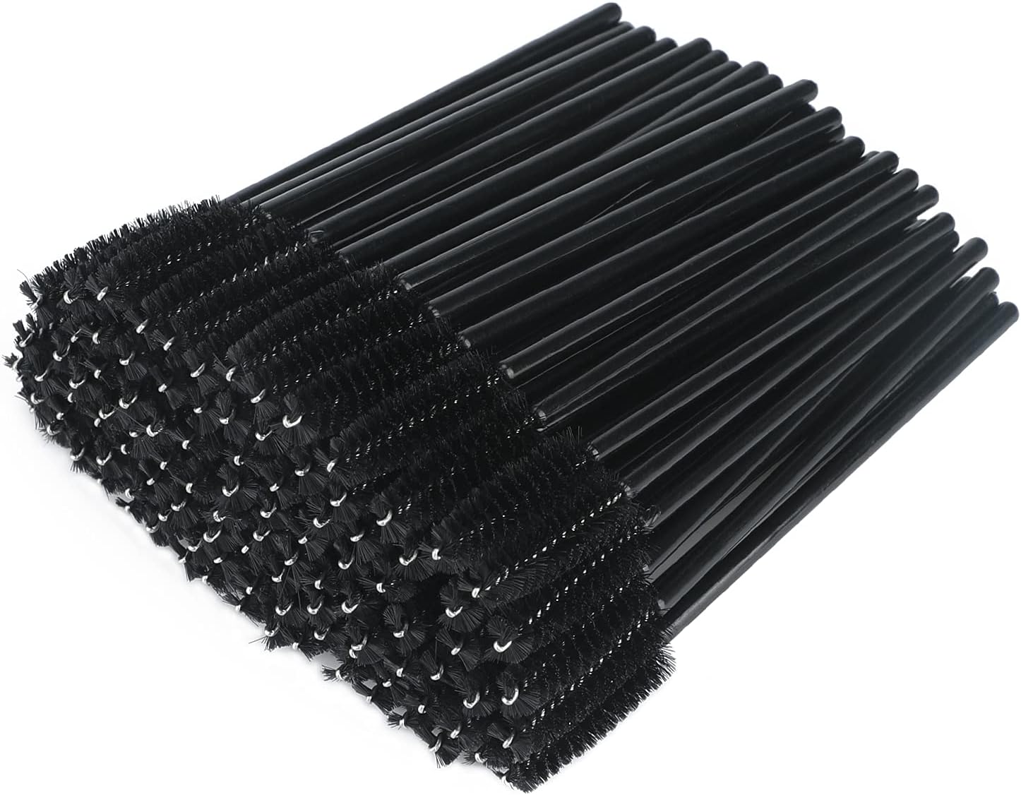 100PCS Brosses à Cils Jetables,Pinceaux à Cils Jetables,Goupillon Cils,Brosse à Sourcils,Outil de Maquillage Mascara Brosse à Sourcils Applicateur(Noir) 100PCS Noir clair