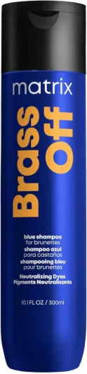 Matrix, Shampoing Neutralisant de Reflets Cuivrés et Orangés pour Cheveux Châtains, Colorés ou Naturels, Anti-Reflets Cuivrés, Brass Off, 300ml
