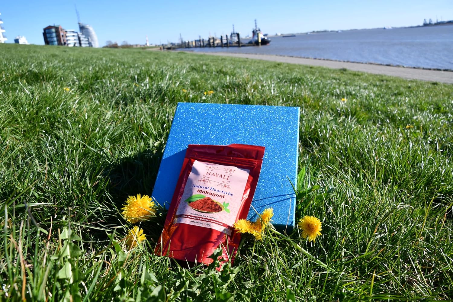 Hayali Coloration végétale pour cheveux, acajou, 100 g