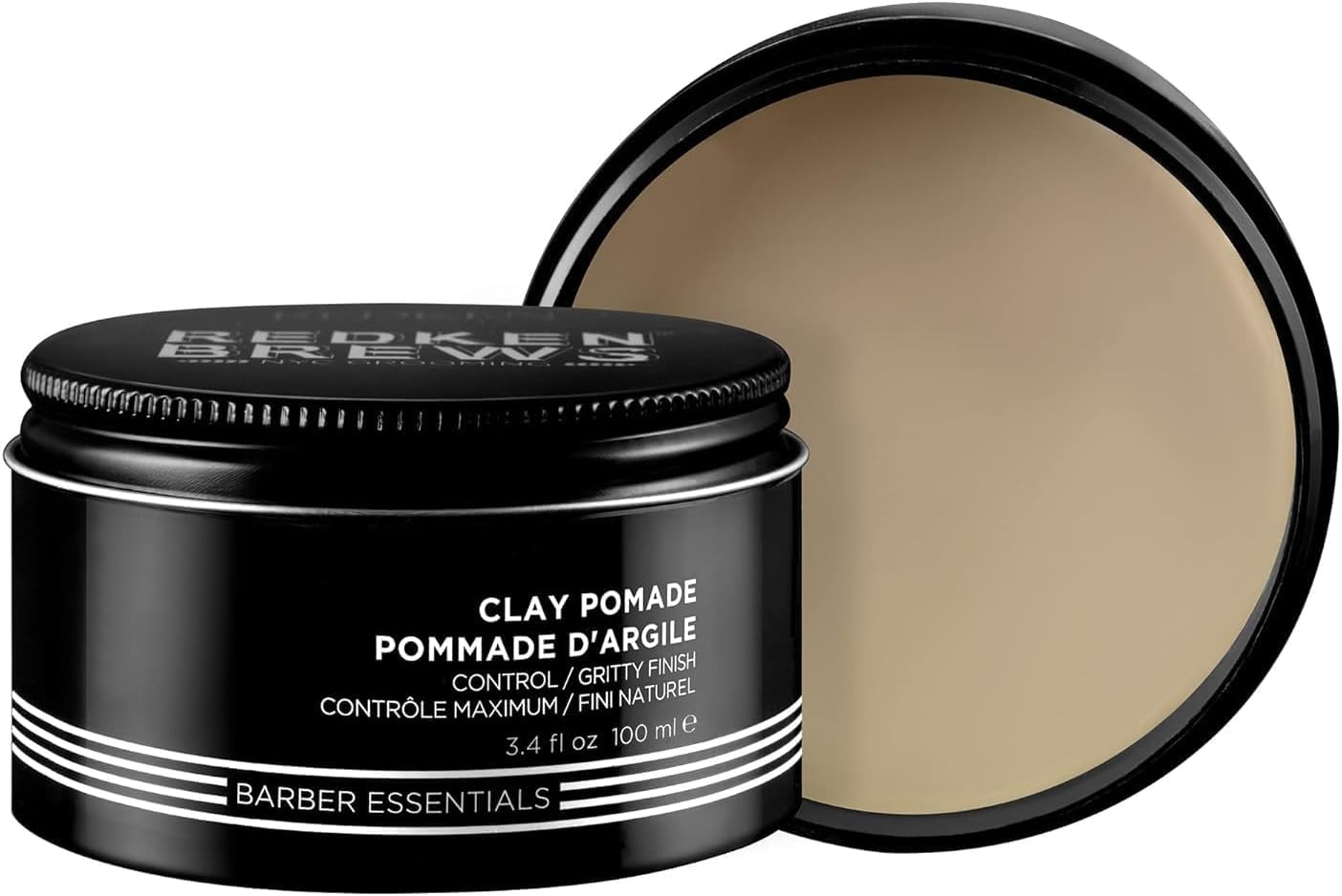 REDKEN Brews - Pommade Argile Clay - Cire Coiffante Pour Homme - Contrôle Maximum & Fini Mat - Tenue Longue Durée - Tous Types de Cheveux En Particulier Cheveux Fins - Pot 100 ml