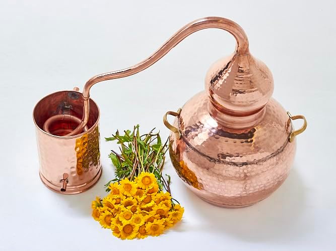 Alambic Classique en Cuivre, Petites Tailles, Jusqu'à 25 litres (3 litres)