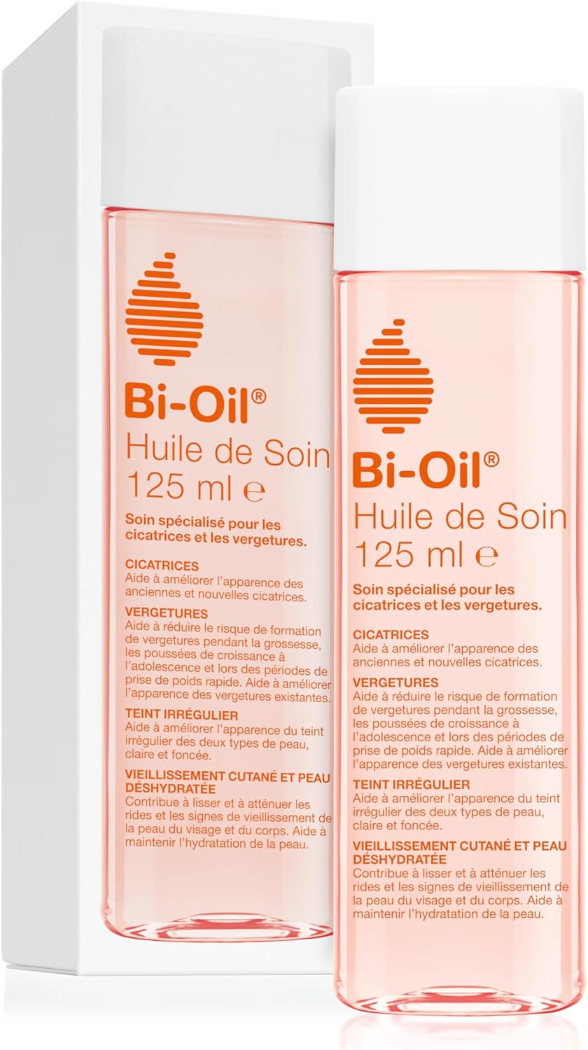 Bi-Oil Huile De Soin Pour La Peau - Soin Spécialisé Pour Les Vergetures, Cicatrices, Peau Sèche Et Teint Irrégulier - 1 X 125 Ml 125 ml (Lot de 1)