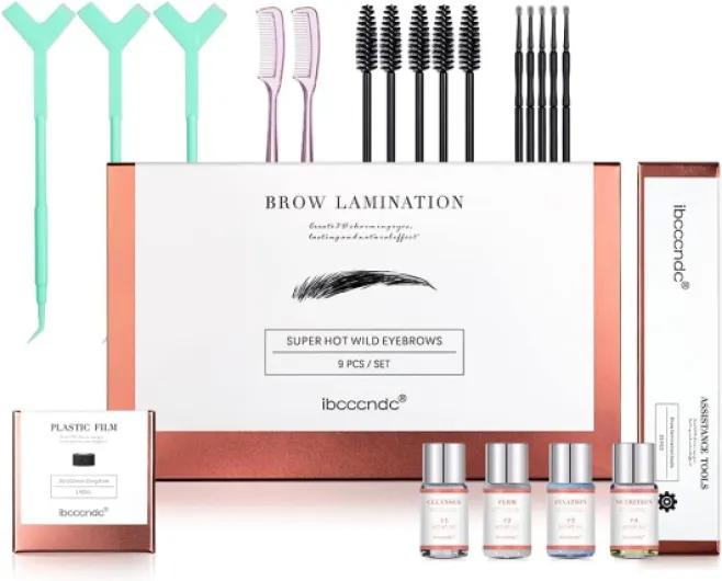 Kybbe Kit de Lifting des Sourcils,3D Brow Lift Kit Lifting des Sourcils, Rehausseur de Sourcils Kit de Coiffage des Sourcils pour des Sourcils Naturels et plus Pleins d'une Durée De 8 Semaines
